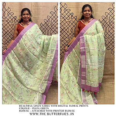 PURE LINEN SAREE YBRSLIN22245