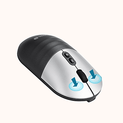 Open Box Zoook Jaguar / Rechargeable / 3 Adj. DPI / AutoShut / with Type C Converter Wireless Optical Mouse