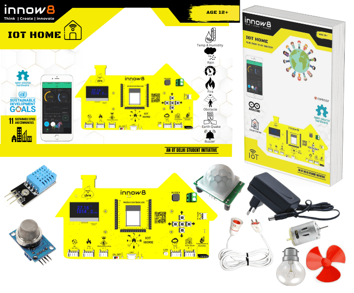 IoT Home Kit | Smart Home Automation with Temperature, Air, Motion, Fire & Rain Sensors | Real-Time Monitoring & Mobile Control | SDG Goal: Sustainable Cities and Communities