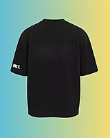 Unisex Black Plain Oversized Tee
