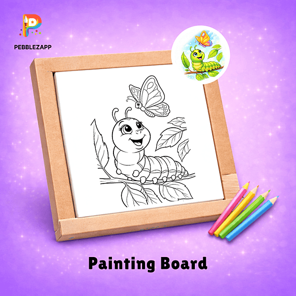 Caterpillar & Butterfly Coloring