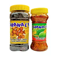 AGRAWAL'S Plum Sweet Pickle and Mango Pickle Combo 620 GMS