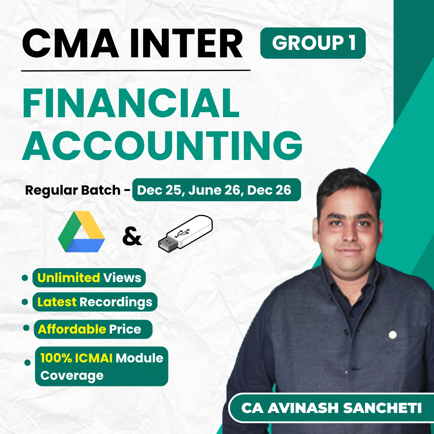 CMA Inter Financial Accounting (Group 1) By CA Avinash Sancheti
