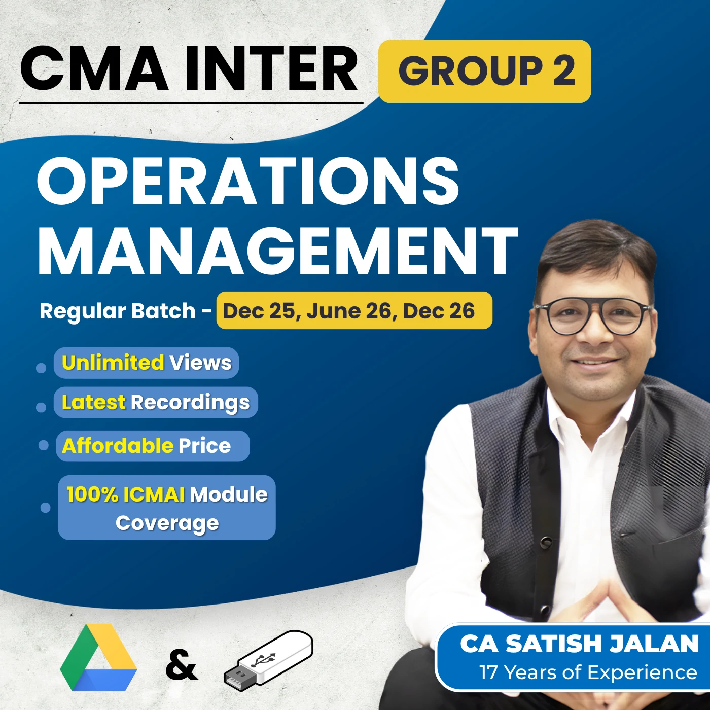 CMA Inter Operation Management(Group 2) By CA Satish Jalan