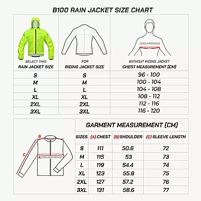 Viaterra B100 Waterproof Motorcycle Rain Jacket (2026)