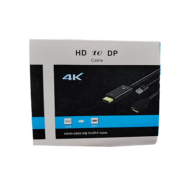 4K HDMI to DisplayPort Adapter Cable – USB Powered, 4K Video Output