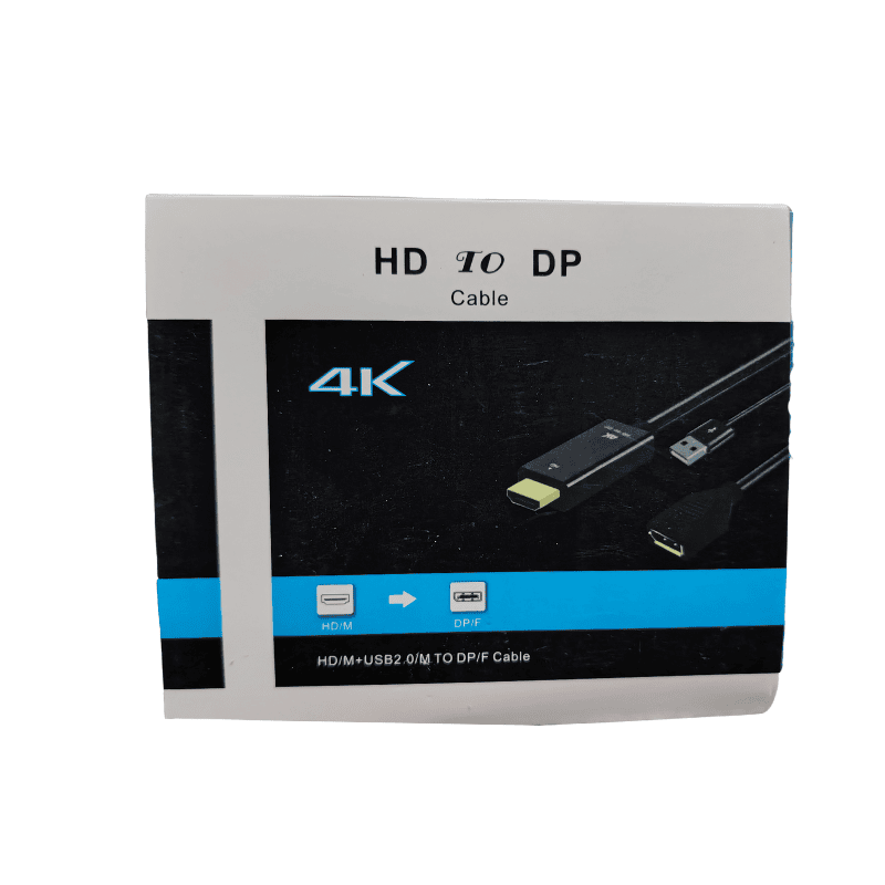 4K HDMI to DisplayPort Adapter Cable – USB Powered, 4K Video Output