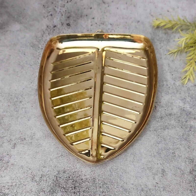 Brass Banana Leaf Plate/Thali Designed Multipurpose Plate