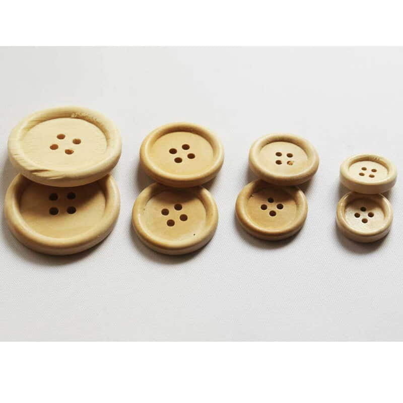 Wood Button Natural Wood Button Natural
