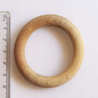 Unpolished Wood Ring Natural 6 cm Unpolished Wood Ring Natural 6 cm