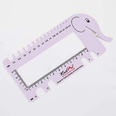 KnitPro Knitting Needle & Crochet Gauge With Yarn Cutter KnitPro Knitting Needle & Crochet Gauge With Yarn Cutter