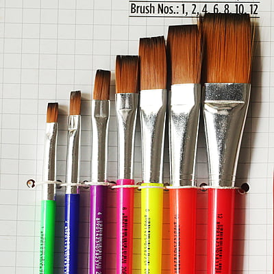 Camlin Flat Brush Champ Set of 7