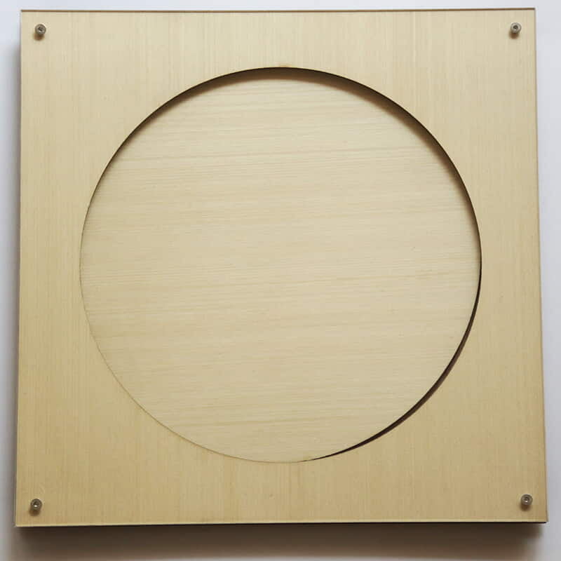 Embroidery Display Frame Veneer Circle in Square Cream 8" Embroidery Display Frame Veneer Circle in Square Cream 8"