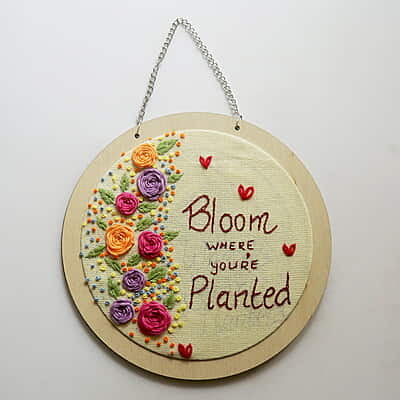 Embroidery Display Frame Veneer Circle Standard Cream 8" Embroidery Display Frame Veneer Circle Standard Cream 8"