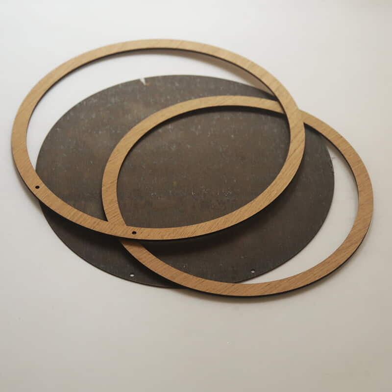 Embroidery Display Frame Veneer Circle Standard Brown Embroidery Display Frame Veneer Circle Standard Brown