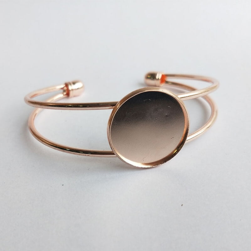 Bracelet Bezel Round Rose Gold 20 mm Bracelet Bezel Round Rose Gold 20 mm