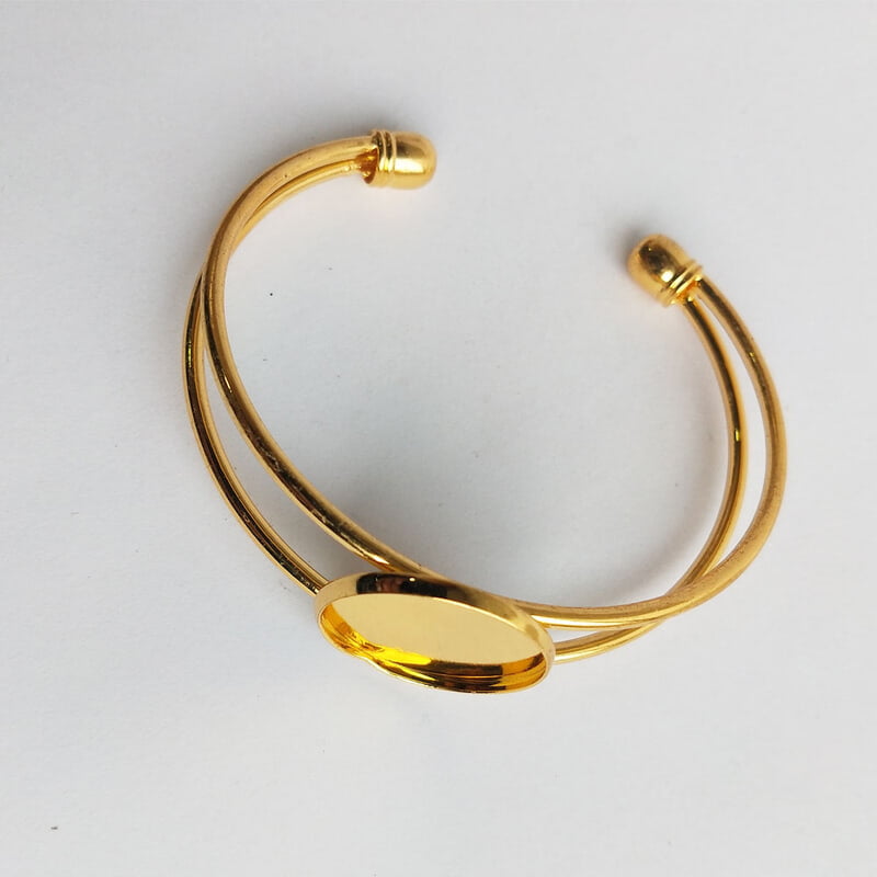Bracelet Bezel Round Gold 20 mm Bracelet Bezel Round Gold 20 mm