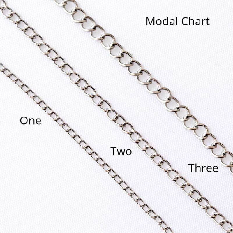 Chain Modal Three Chrome Silver Chain Modal Three Chrome Silver