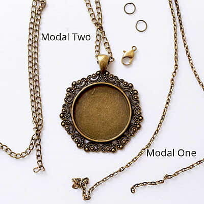 Chain Modal Two Antique Bronze Chain Modal Two Antique Bronze