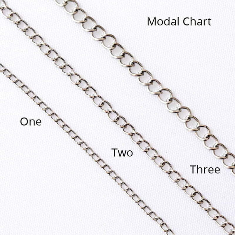 Chain Modal Two Chrome Silver Chain Modal Two Chrome Silver
