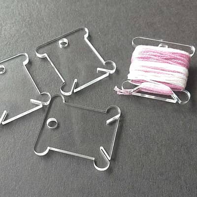 Floss Bobbin  Transparent 3 mm