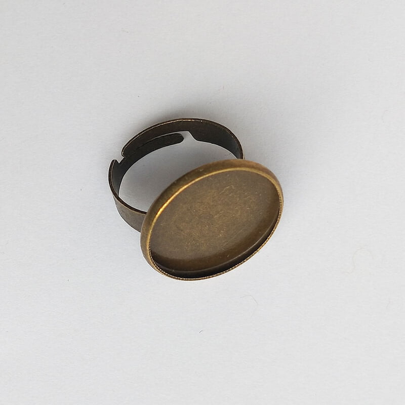 Finger Ring Antique Bronze 18 mm