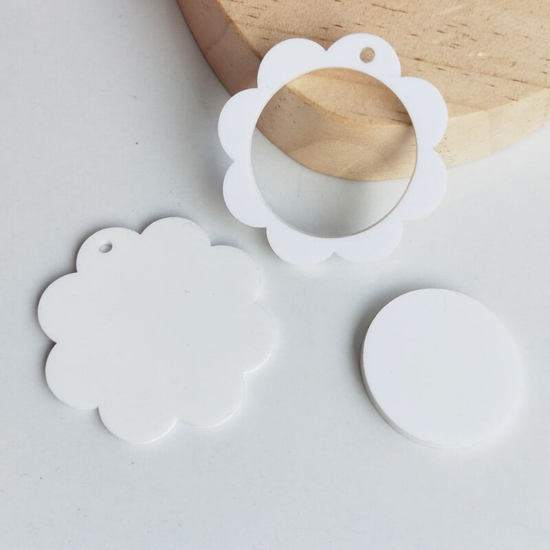 Mini Hoop Flower White 4 cm Mini Hoop Flower White 4 cm