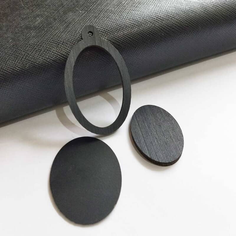 Mini Hoop Ellipse Veneer Black Mini Hoop Ellipse Veneer Black