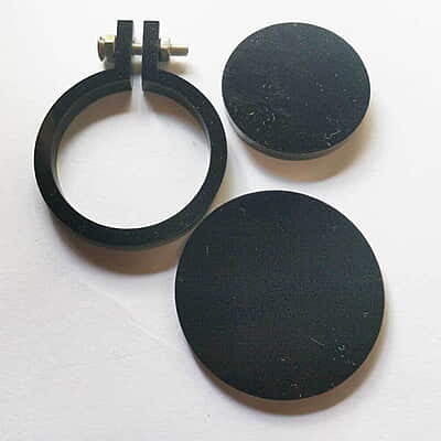 Mini Hoop Circle With Screw Black Medium Mini Hoop Circle With Screw Black Medium