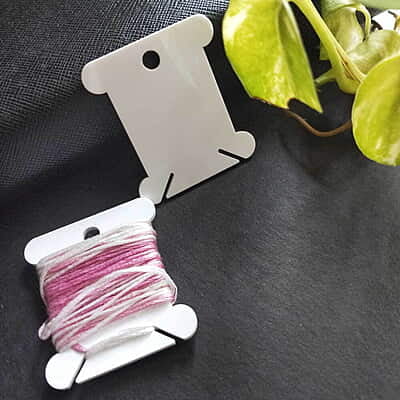 Floss Bobbin  White 2 mm