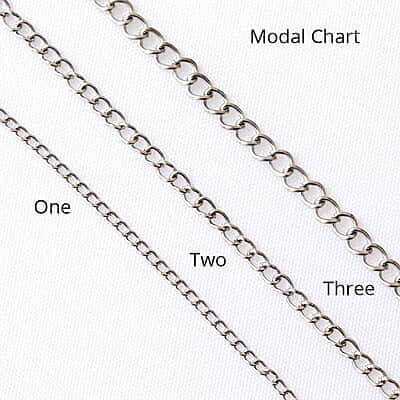 Chain Modal Two Chrome Silver Chain Modal Two Chrome Silver