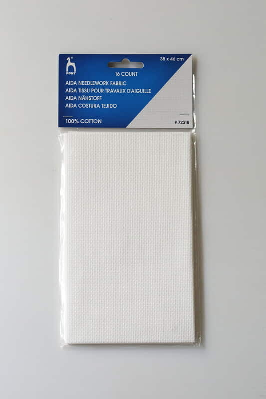 Pony Aida Fabric 38 x 46 cm White 16C Pony Aida Fabric 38 x 46 cm White 16C