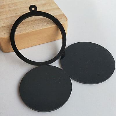 Mini Hoop Circle Black 5.5cm