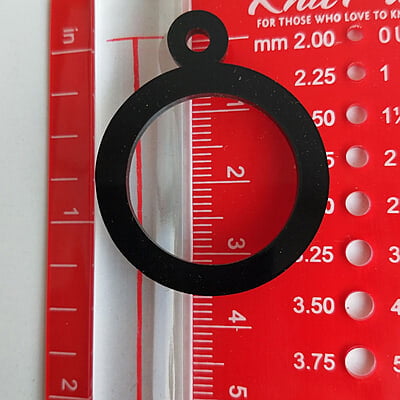 Mini Hoop Circle Black 3 cm Mini Hoop Circle Black 3 cm