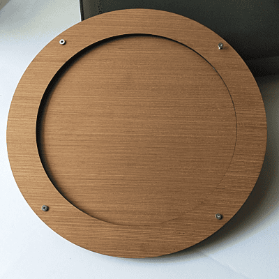 Embroidery Display Frame Veneer Circle Brown