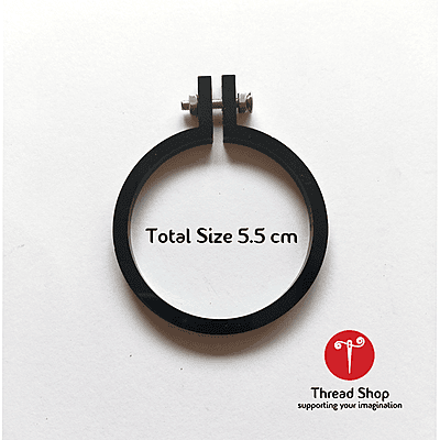 Mini Hoop Circle With Screw Black Big Mini Hoop Circle With Screw Black Big