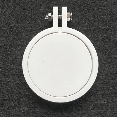 Mini Hoop Circle With Screw White Big Mini Hoop Circle With Screw White Big