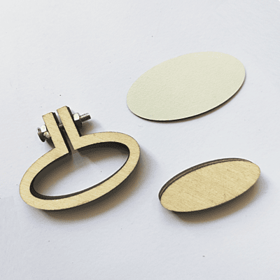 Mini Hoop Horizontal Oval Veneer Small Mini Hoop Horizontal Oval Veneer Small