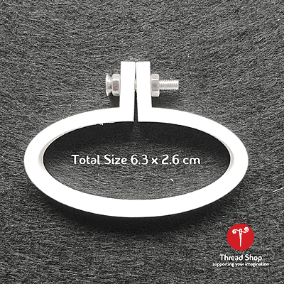 Mini Hoop Horizontal Oval White Big Mini Hoop Horizontal Oval White Big