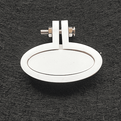 Mini Hoop Horizontal Oval White Small Mini Hoop Horizontal Oval White Small