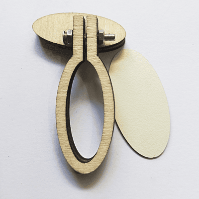 Mini Hoop vertical Oval  Veneer Small