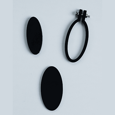 Mini Hoop Vertical Oval  Black Big