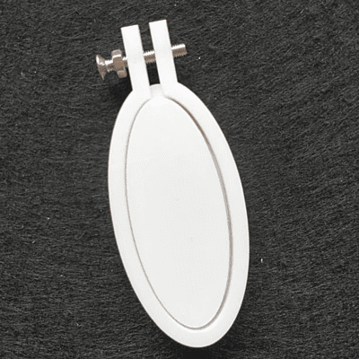 Mini Hoop Vertical Oval White Big Mini Hoop Vertical Oval White Big