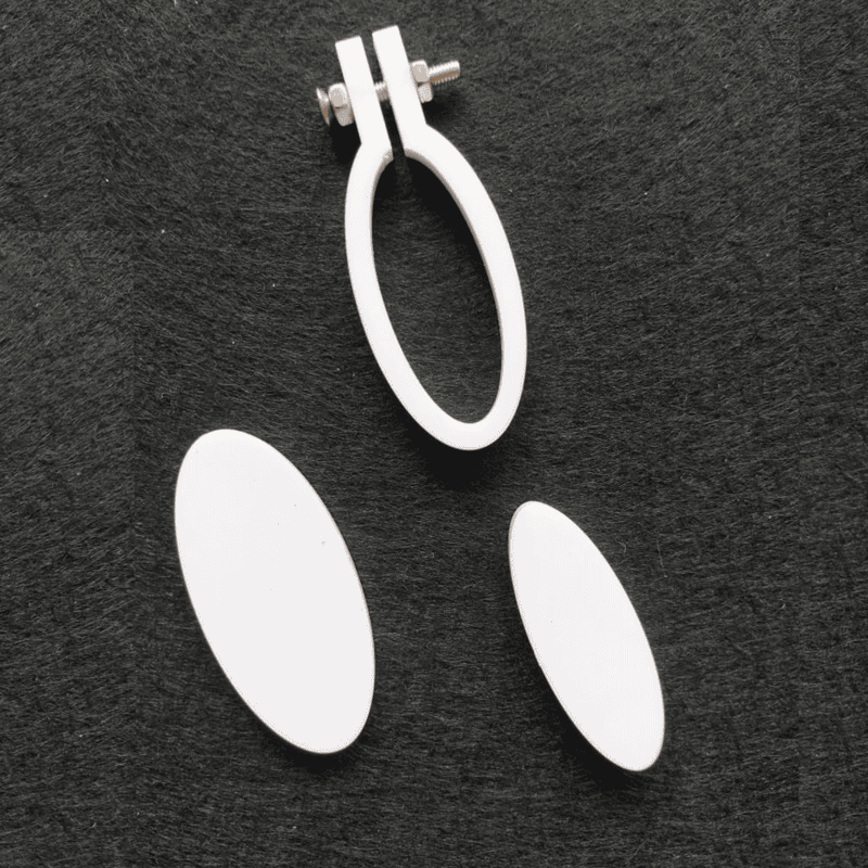 Mini Hoop Vertical Oval White Small Mini Hoop Vertical Oval White Small