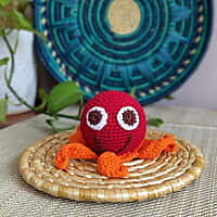 Crochet Octopus Rattle Ball