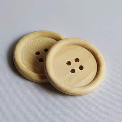 Wood Button Natural Wood Button Natural