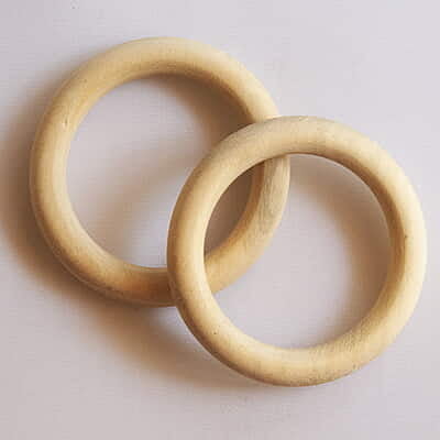 Unpolished  Ring Neem Wood 7 cm Unpolished  Ring Neem Wood 7 cm