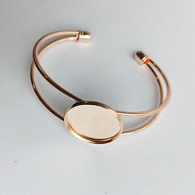 Bracelet Bezel Round Rose Gold 20 mm Bracelet Bezel Round Rose Gold 20 mm
