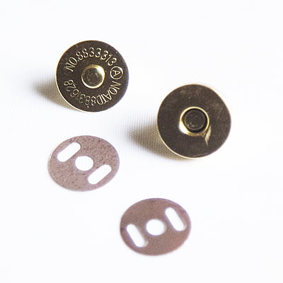 Bag Magnetic Button With Pin Gold-Small Bag Magnetic Button With Pin Gold-Small