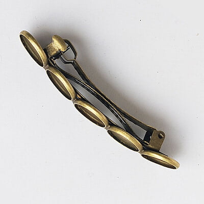 Hair Clip Barrette Bezel 12 mm Hair Clip Barrette Bezel 12 mm